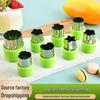 9-Piece Stainless Steel Fruit and Vegetable Cutter Set with Cartoon Shapes for Baby Food and Butterfly Noodles