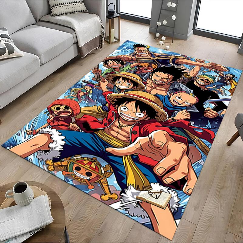 1pc One Piece Adventure Carpet for Playroom Bedroom Living Room Sofa Home Decor,kids Game Area Rug Non-slip Floor Mat Y72362