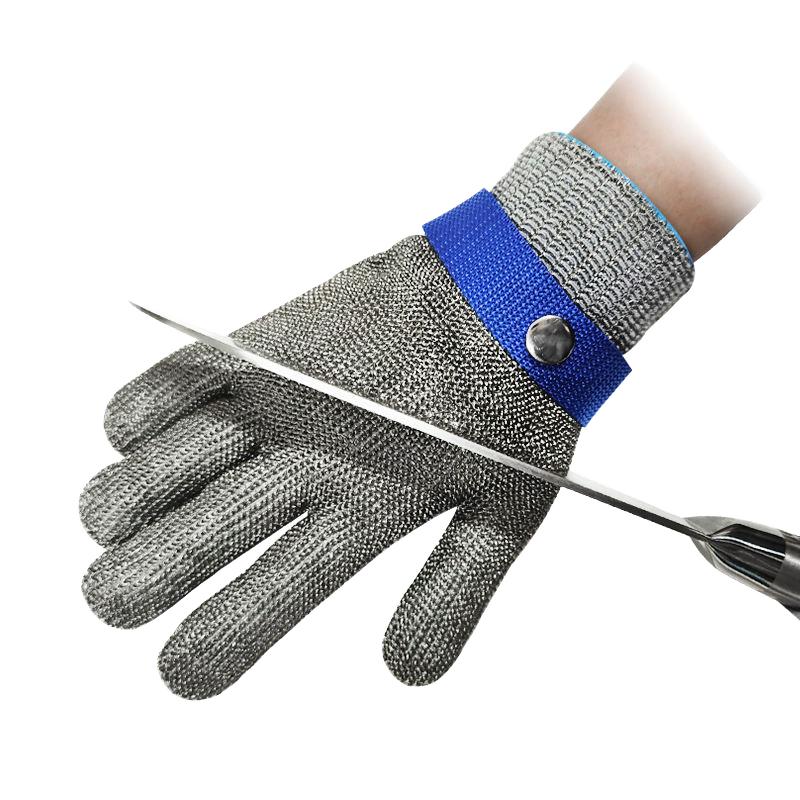 Anti-Cut Steel Wire Mesh Gloves | Stainless Steel Liner EN388/ANSI Cut Resistant Tear-Resistant Butcher Safety Gloves