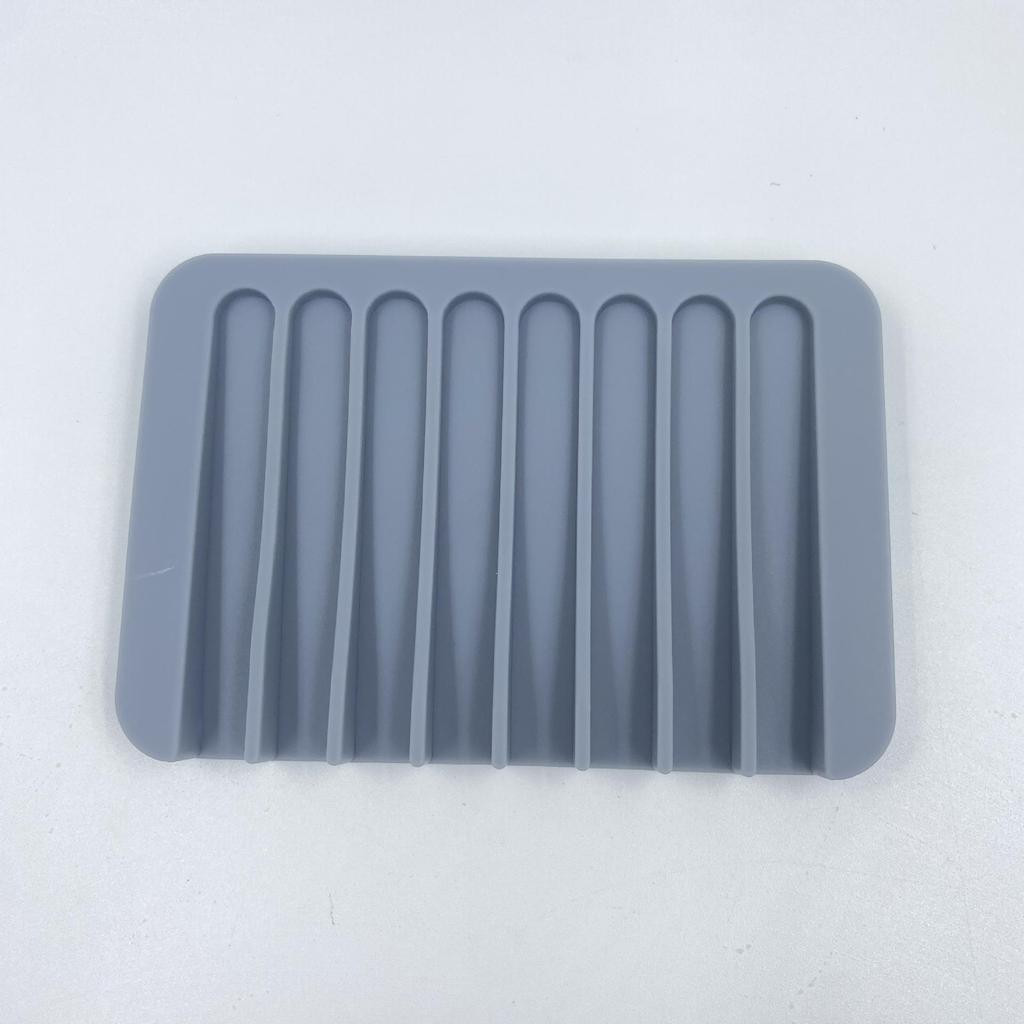 Silicone Soap Holder, Anti-slip Draining & Flowing Soap Dish for Home