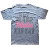 Funny Eat Sleep Pilates Repeat Pink Cute T Shirts Cotton Short Sleeve Gifts Mens Clothing Fashion Casual Loose Oversized T Shirt