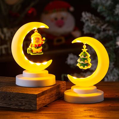 Decorazioni di Natale Asilo Regalo di Natale Finestra Tavolo Babbo Natale Regalo Notte Lunare Luce Notturna