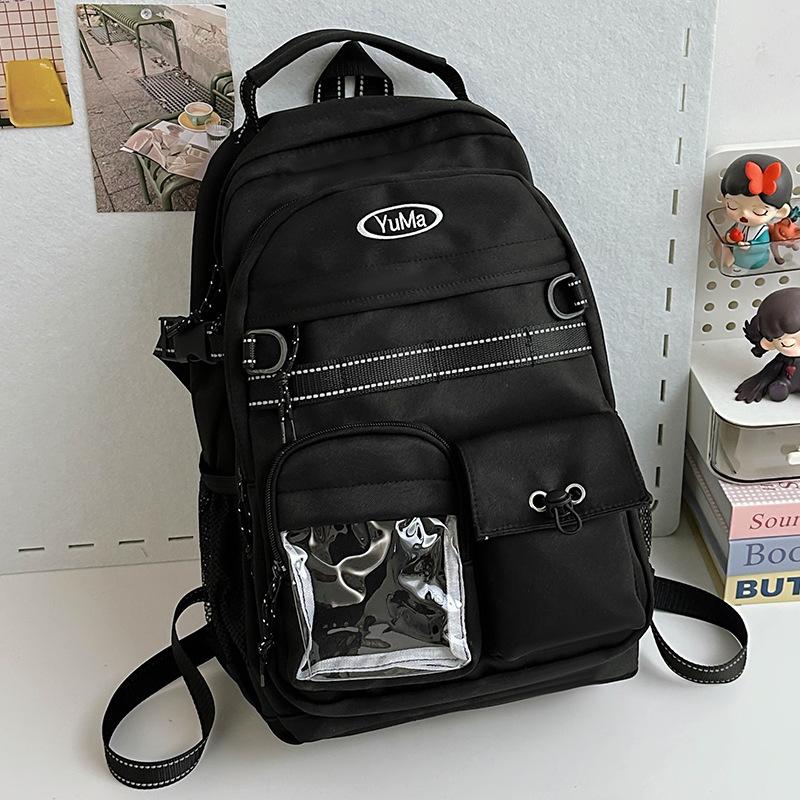 Schoolbag for Children Elementary School Students  Girls Junior High School Students  Large Capacity Color Blocking Backpacks  Backpacks