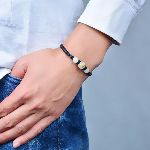 12 Zodiac Luminous Bracelet Lucky Charms Zodiac Red Rope Animal Transfer Beads Hand Woven Bracelet Luminous Necklace