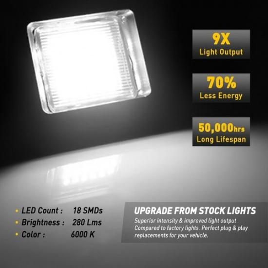 Für 2015-2018 Ford F150 Klare LED Kennzeichenbeleuchtung Baugruppe Glühbirne Kennzeichenleuchte