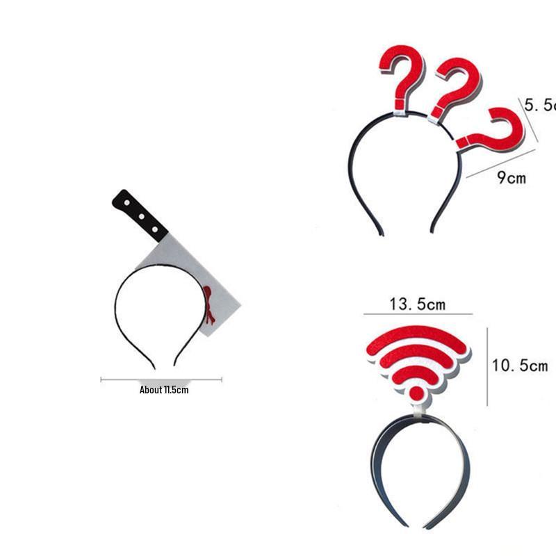 Personalized Halloween Arrow Headband & WiFi Exclamation Hair Clip for Braids