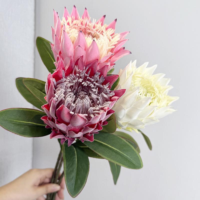 Large Artificial Artichok Flower Decoration High Quality Simulated Emperor Flower South African Bodhi Flower Wedding Home Decors