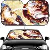Famous Paintings Parody Sun Visor Car Windshield Sun Shade UV Protection Heat Insulation Cover Universal  Sun Protector