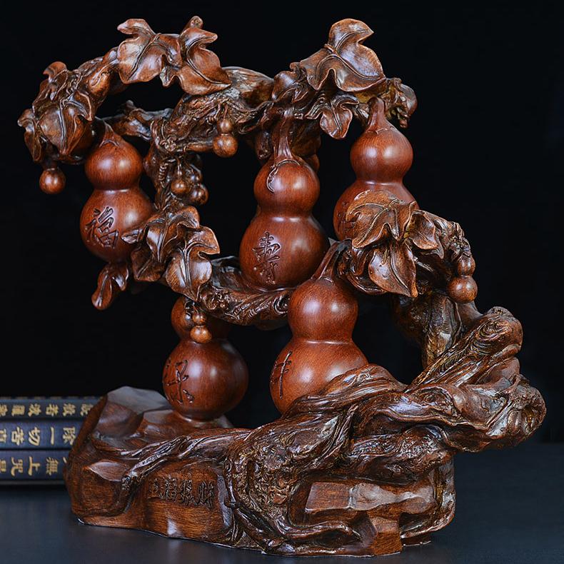 Gathering Wealth Zhao Cai Gourd Decoration Living Room New Chinese Home Wine Cabinet Ornaments Craft Creative Decoration