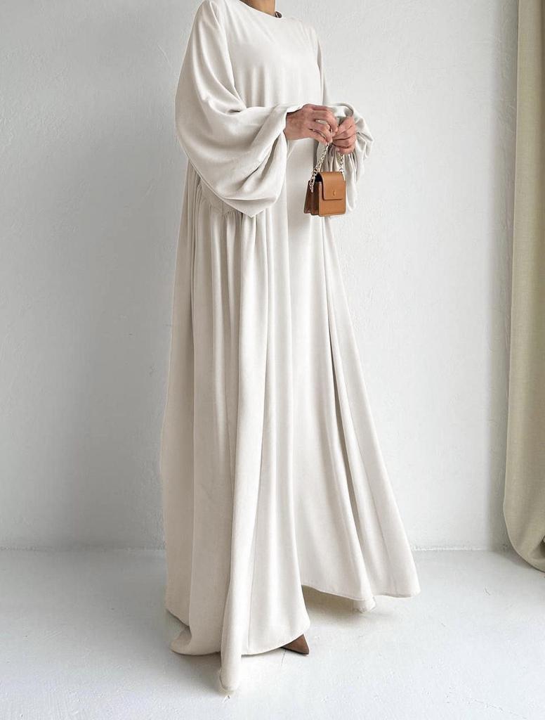 2025 New Middle Eastern Muslim Women's Simple Abaya Dress
