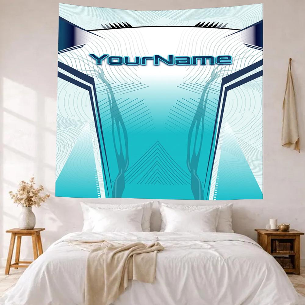 Ethnic Tribal Patterns Custom Your Name Wall Decor Tapestry Art For Pet Memorial Birthdaywedding Party Backdrop Family Gift