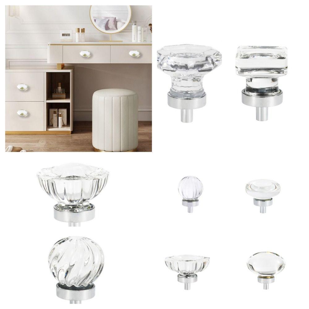 

Pulls Cabinet Door Handle Nordic Style Drawer Knob Minimalist Crystal Door Knob Cupboard