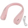 Portable Neck Fan, Rechargeable Bladeless Fan with Adjustable Speed for Personal Cooling and Hands-Free Wearability (Pink)