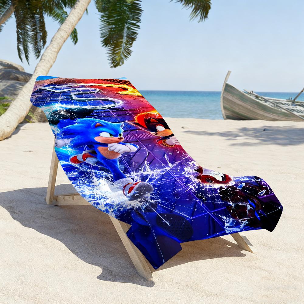 Classic Game S-Sonic-The H-Hedgehog 3 Cool Towel Quick Dry Soft Yoga Swimming Fitness Mountain Climbing Large Beach Towels