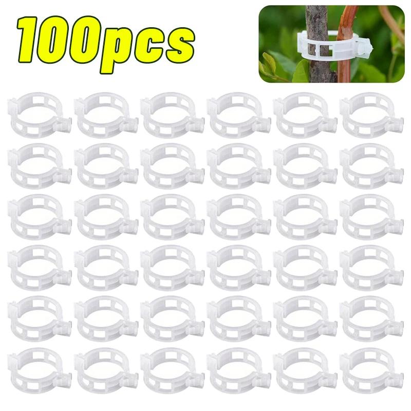 Plant Support Clips Reusable Plastic Plant Vine Strapping Grafting Fixing Holder Vegetable Tomato Climbing Tools Garden Supplies