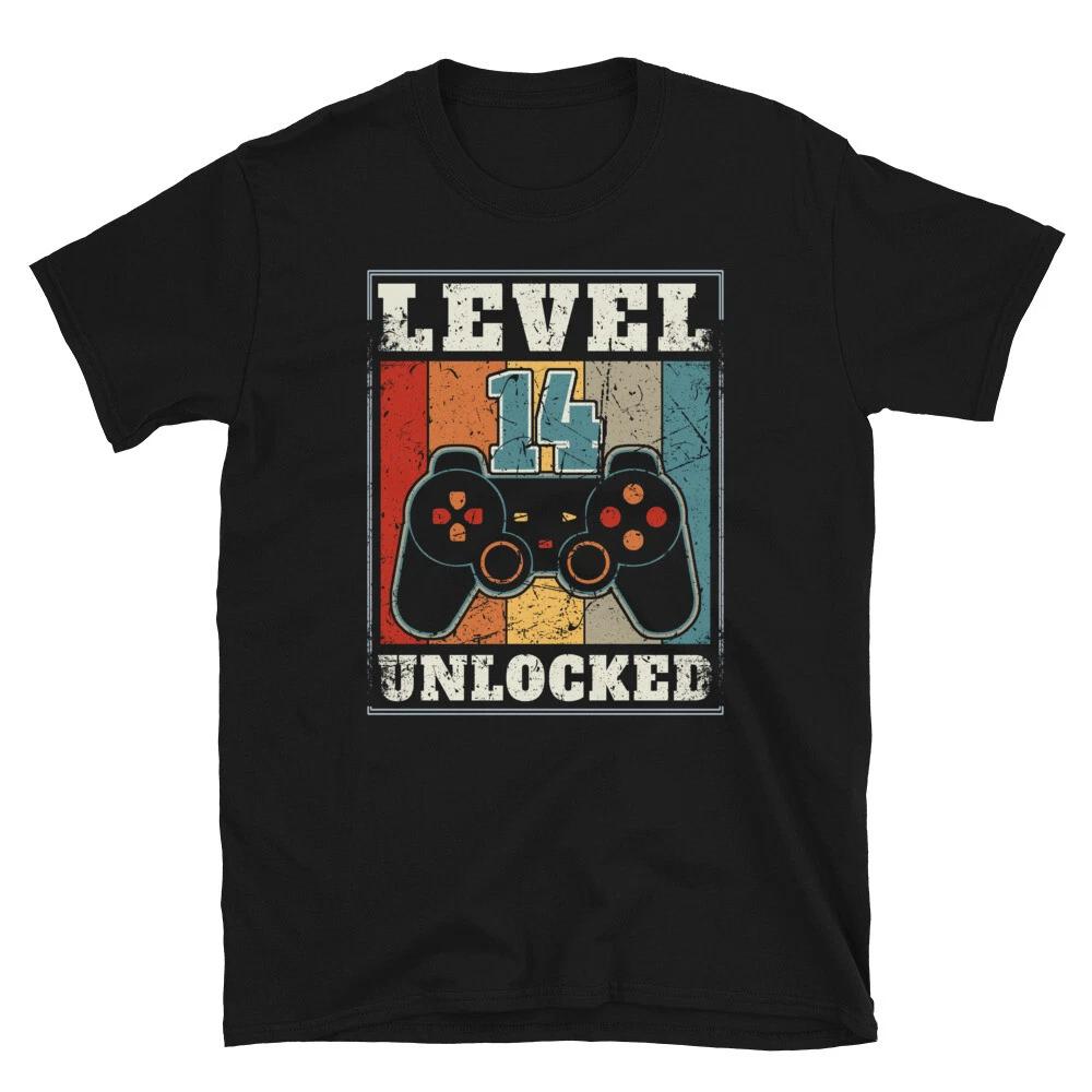 14th Birthday Level 14 Unlocked - Gamer Gamer Gift design T-shirt XL