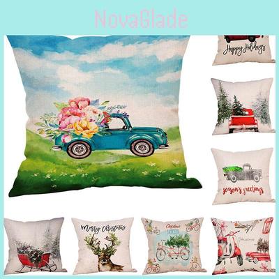 Luxurious Linen Christmas Pillow Case For Sofa And Car Beautiful Festive Design