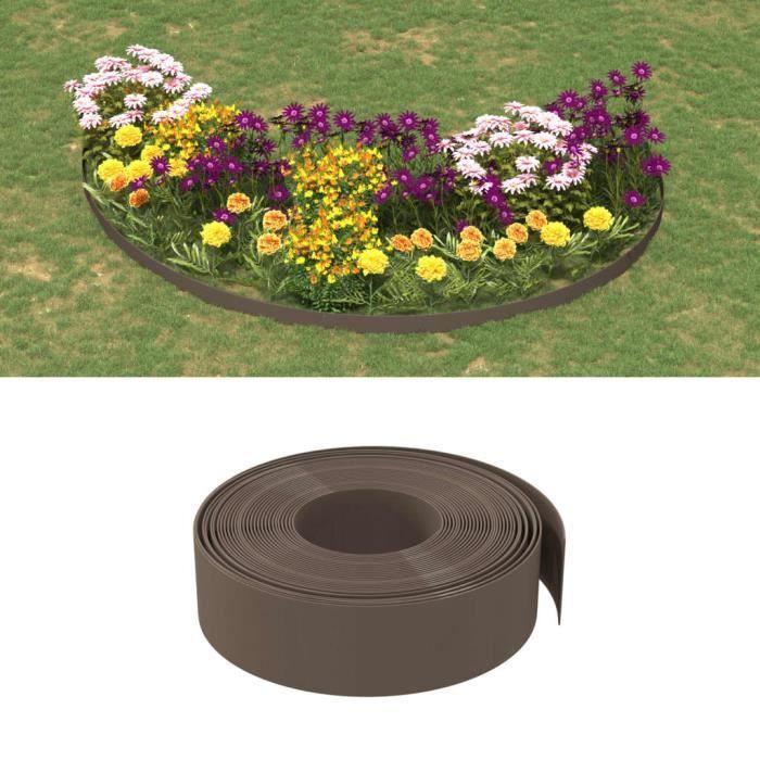 VidaXL Bordures de jardin 5 pcs marron 10 m 15 cm polyéthylène 3155451