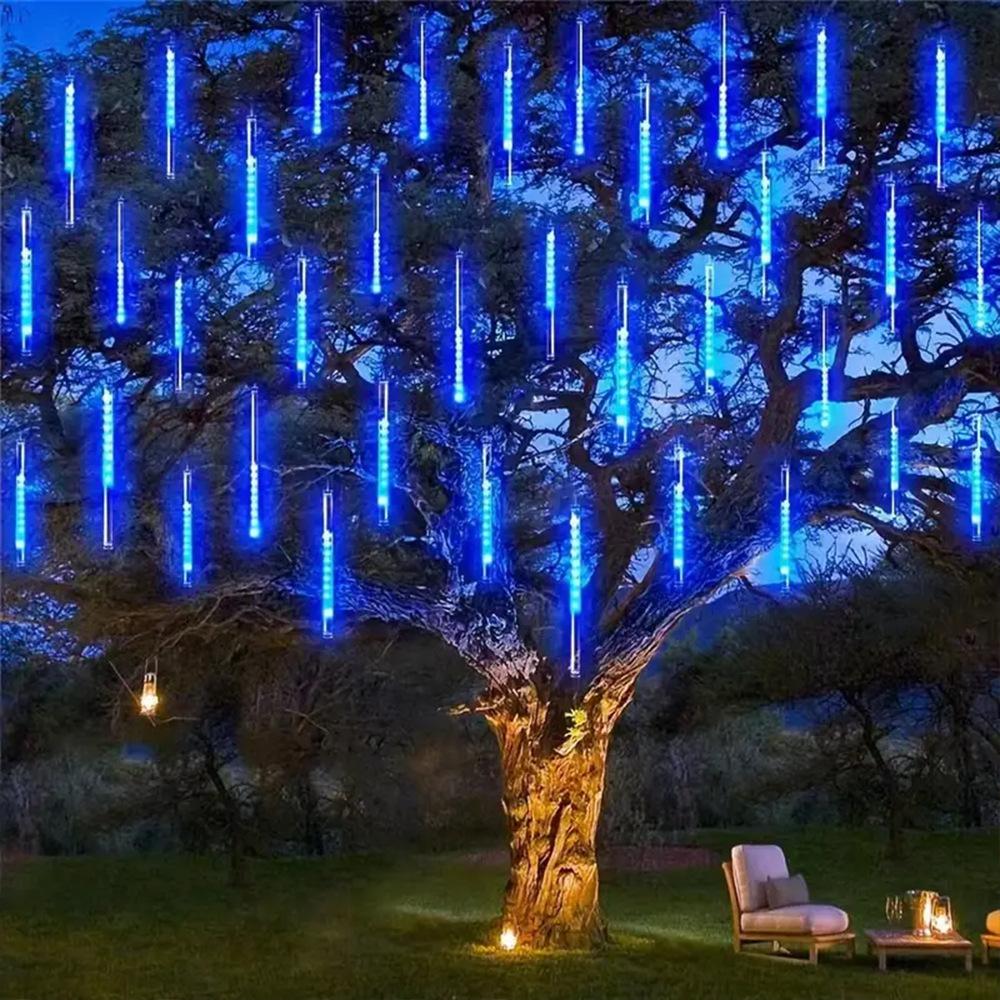 50/30cm EU Plug Led Light Outdoor Meteor Shower Rain Lights Garden Decor Outdoor Street Garland New Year Christmas Decoration
