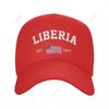 Baseball Cap Liberia EST Independence Day Wild Sun Shade Peaked Adjustable Outdoor Caps