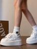 Baskets blanches à semelles épaisses pour femmes: Chaussures à plateforme automne 2025, Style sportif décontracté polyvalent augmentant la hauteur