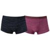 Life Series Solid Color Mid-Rise Boxer Briefs 2-Pack Men Underwear Black Burgundy 992358981-1