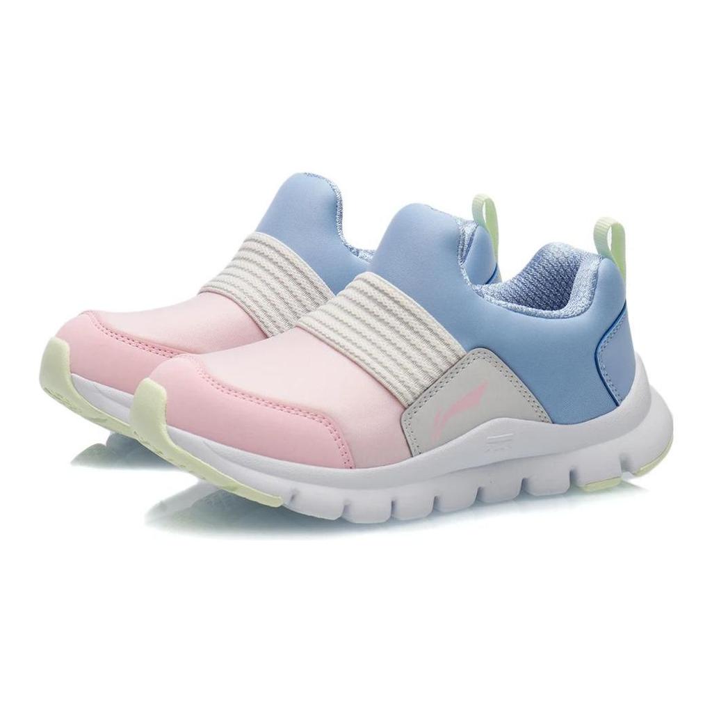Li-Ning Cloud Shock Absorption Rebound Lightweight Non-Slip Casual Shoes Kids Shoes Pink Blue YKNR156-6
