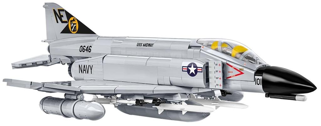 COBI Building Blocks Toy: U.S. Air Force F-4 Phantom II Fighter Plane At Midway, 1/48 Scale, 703 Pieces, Compatible with Lego [MADE IN EU], 5897