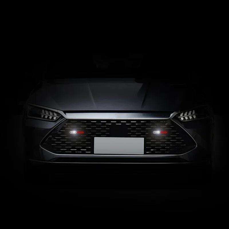 For Audi S5 Car Front Cover Grille Lamp Emblem Decor LED Lightings for Audi A4 A5 B5 B6 B7 8P 8V 8L C7 4F A8 Q2 Q7 RS3 RS4 RS5 RS6 TT 4L R8