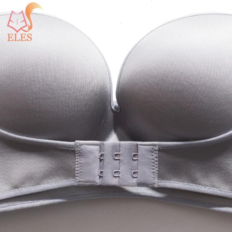 Strapless Front Buckle Lift Bra for Women Strapless Wirefree Push Up Non Slip Invisible Bra