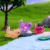 6 Pièces Mini Figurine Axolotl en Résine Modèles Miniatures d'Axolotl Ornement Minuscule Axolotl Scintillant pour Artisanat DIY Jardin Féerique Paysage Maison de Poupée Plante en Pot