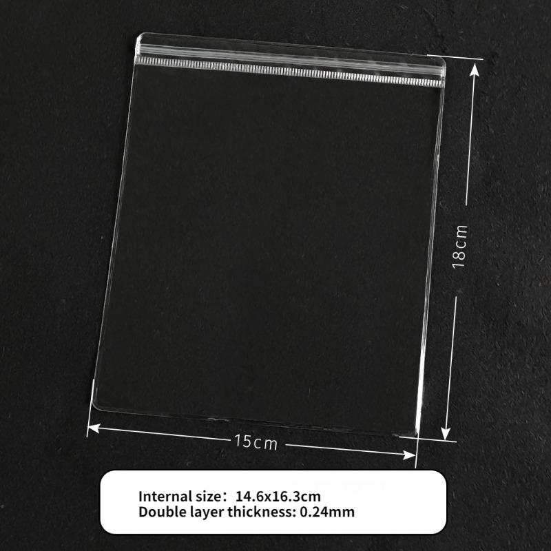 100pcs PVC Self Sealing Bag Thicken Highly Transparent and Scratch Resistant Plastic Pouchs Jewelry Brooch Bracelet Storage Packaging Pockets