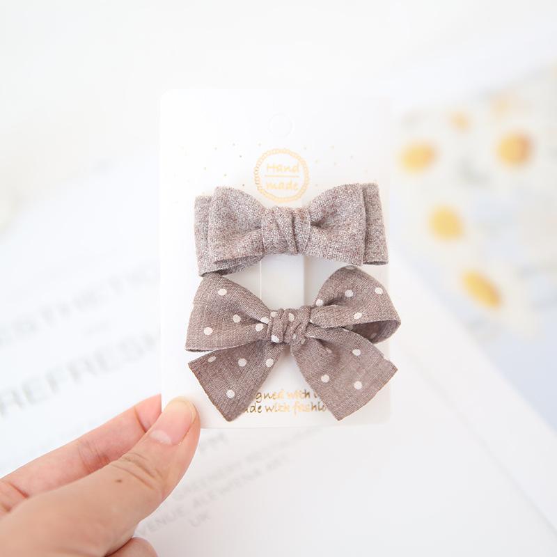 

2 шт./компл., детские заколки для волос для девочек, банты в горошек, детские заколки с цветком, детские заколки с принтом, зажимы для маленьких девочек, аксессуары для волос