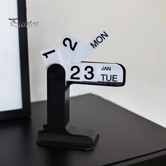 Desk Calendar Standing Flip Calendar Desk Plastic Daily Schedule Planner Modern Farmhouse Decor Home Office Decoration