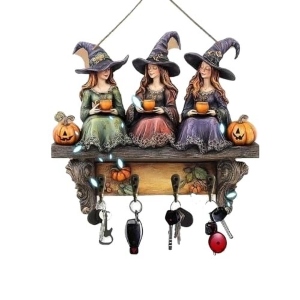 Rustic Style Key Rack Flat 2D Keys Storage Holder Practical Key Organizer  Halloween Decoration