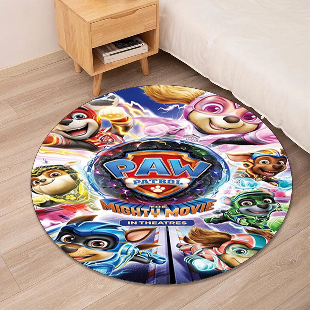 PAW Patrol Printed Round Rug Carpet Chair Rug Area Rug Entryway Doormats,for Office Chair Living Room Bedroom Kitchen Room.