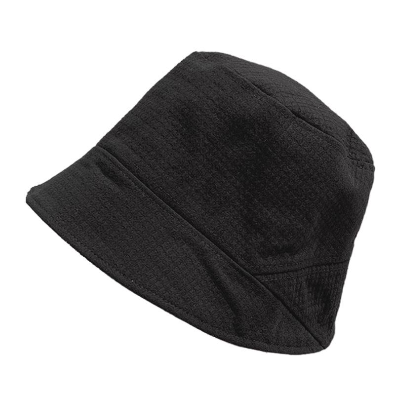 Japanese Simple Daily Versatile Bubble Plaid Pattern Front Big Rear Small Edge Foldable Bucket Hat Women'S Basin Hat
