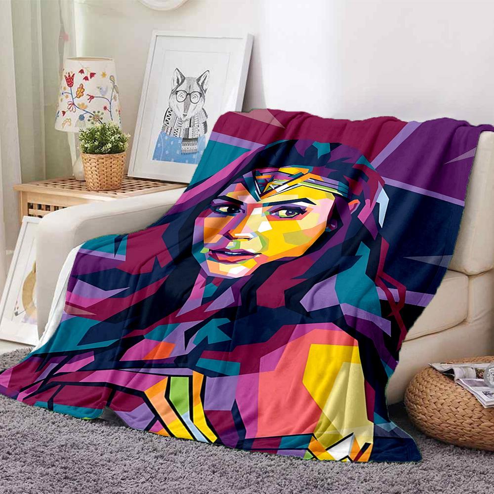 1ks Flanelová deka Wonder Woman Měkká, teplá a útulná na pohovku, postel, do kanceláře a na cesty Všestranný dárek pro každé roční období, Vánoční dárek
