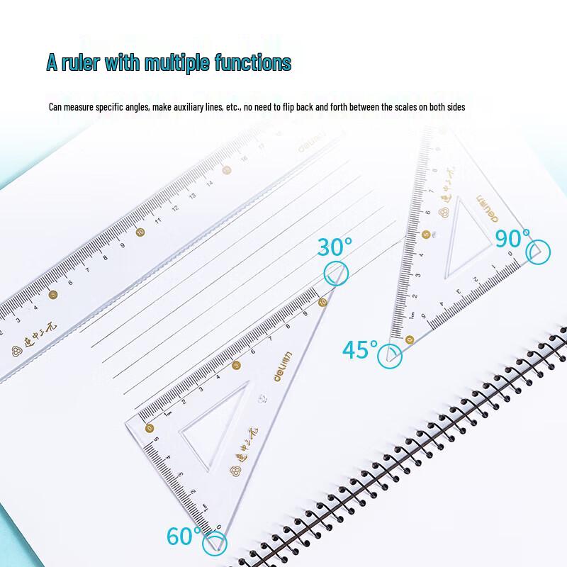 Deli Student 4-Piece Ruler Set