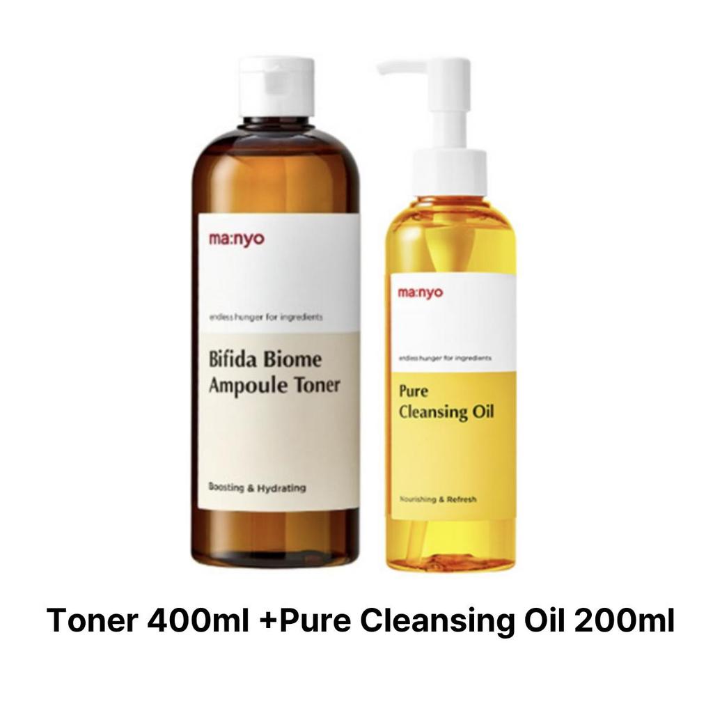 [MANYO FACTORY]  Bifida Biome Ampoule Toner 400ml +Pure Cleansing Oil 200ml
