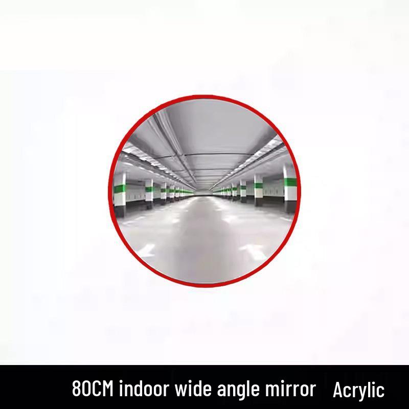 Wide-Angle Road Corner Traffic Mirror - Large Round Convex Reflective Mirror for Intersections