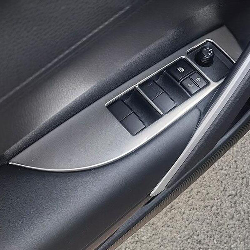 ABS/Steel Window Glass Lift Switch Panel Cover Trim Decoration Lamp Frame Sticker For Toyota Corolla Cross XG10 2024+