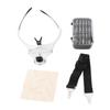 5 Lens 1.0X 3.5X Adjustable Bracket Headband Glasses Magnifier Loupe with 2 LED Lights Goggles Magnifying Tool