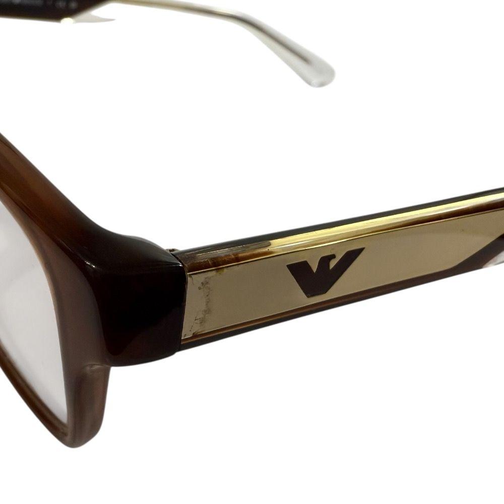 Used Good EMPORIO ARMANI Glasses EA3239F Brown Men's Old Clothes Used USED