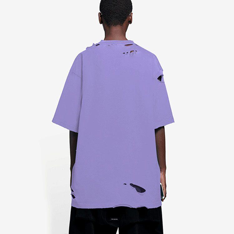 Balenciaga Boxy T Shirt 'Purple/White' 651795TKVB83078