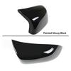 2x Glossy Black Rear View Side Mirror Cover Cap For BMW F15 F16 X5 X6 2014-2018