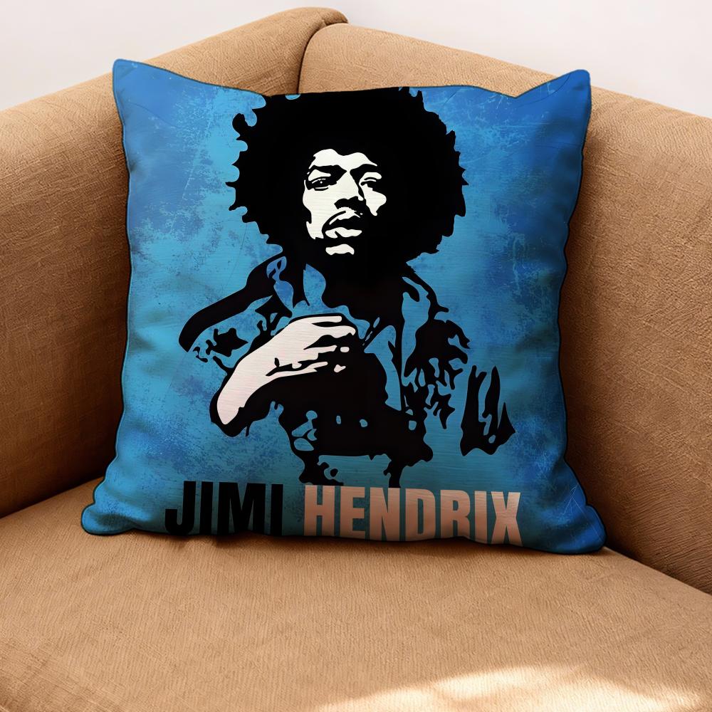 singer J-Jimi Hendrix Cushion Cover Premium Comfort Reversible Pillow Cove -Two in One Design for Any Room & Car Interior