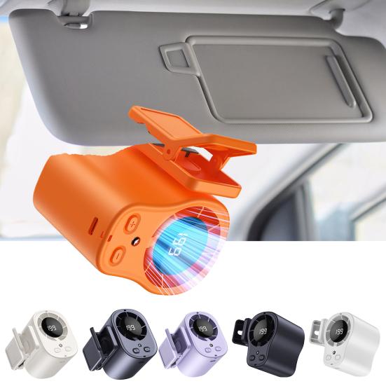 Quiet Fan with Clip-on 199 Speeds Digital Display Adjustable Neck Belt Cooling Fan