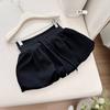 Romantic Ballet Gray Drawstring Mini Skirt With Stretch Waist For Trendy Girls
