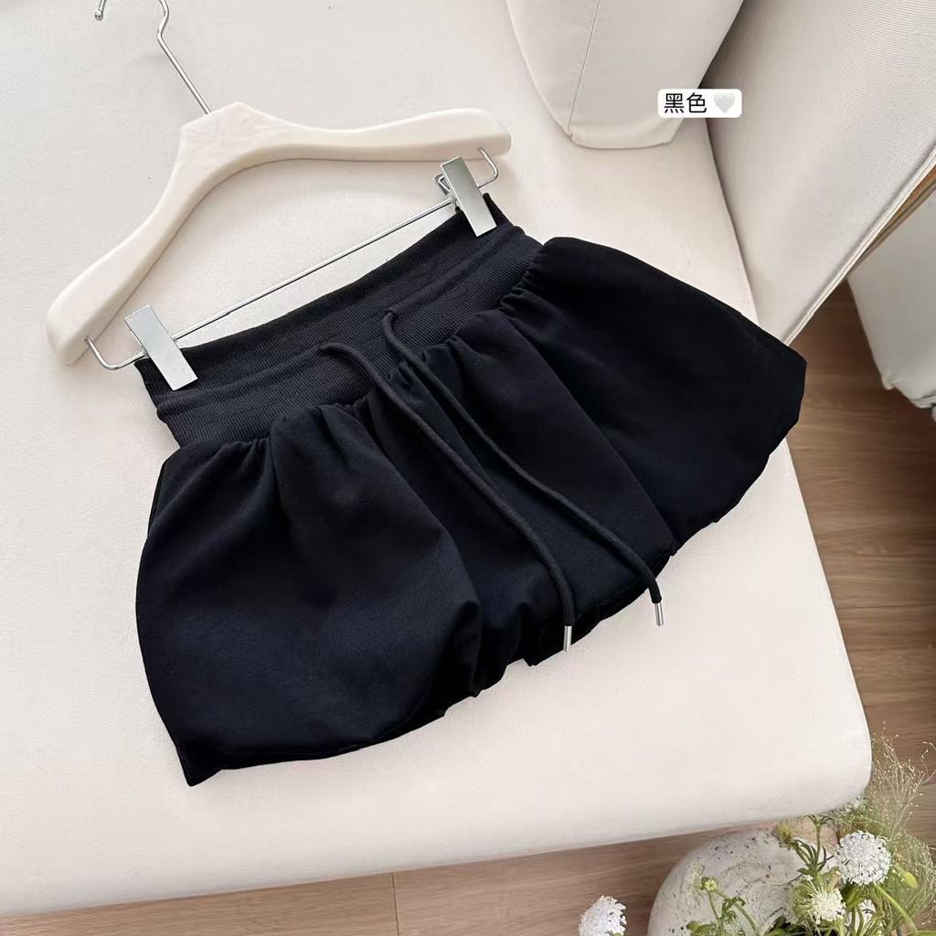 Romantic Ballet Gray Drawstring Mini Skirt With Stretch Waist For Trendy Girls